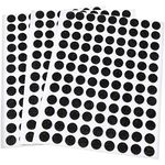 Adsamm® / 324 x self-stick felt pads / Ø 0.39'' (Ø 10 mm) / black / round / self-adhesive furniture glides with felt thickness of 0.059'' / 1.5 mm