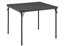 BOOSDEN Foldable Table, Folding Tables for Indoor and Outdoor Use, 2.6 ft Square Card Table, Collapsible Design, Lightweight and Durable, Fold Up Table, Ideal for Camping, Dining, Picnic, Black