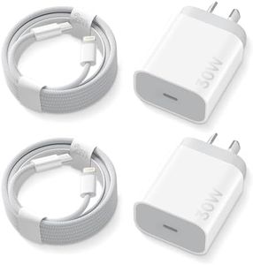 30W Fast Charger for iPhone 14, [𝐀𝐩𝐩𝐥𝐞 MFi Certified] USB C Fast Charger Plug Block with 2M Type C to Lightning Cable for iPhone 14/13/12/11 Pro/Pro Max/XS Max/XS/XR/X/SE/8/for iPad