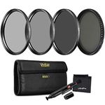 Vivitar 49mm Series 1 Neutral Density 4-Filter Bundle, Includes 2-, 4-, 8-Stop Filters, Variable ND NDX Filter, Carry Case, UltraPro Microfiber Cleaning Cloth