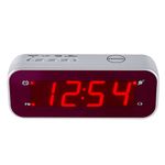 Timegyro Small Digital Alarm Clock Battery Operated, Cordless, Travel Alarm Clock, Brightness Adjustable, 12/24Hr