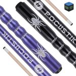 POCUSTIK Pool Sticks Set of 2, Ergonomic Design Pool Cues 58", Canadian Maple Billiard Cue Stick, House Bar Pool Sticks for Men Women - Black & Purple