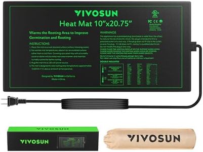 VIVOSUN Durable Waterproof Seedling Heat Mat 10" x 20.75" UL & MET-Certified Warm Hydroponic Heating Pad for Germination, Indoor Gardening, Greenhouse