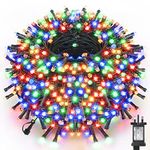 WUJUN 105ft 300 LED Christmas Halloween String Lights, End-to-End Plug 8 Modes Memory Function Outdoor Indoor Fairy Lights Christmas Tree, Garden, Party, Wedding, Holiday, Multi-Colour