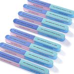 JEOPKO 8 Pack Nail Buffer,Nail File Buffer Block, 7 Way File,Removes Ridges,for Manicure Block Acrylic Gel Nails Remover, Women Home & Salon Use, Straight,Pedicure Buffing Sanding Polish., Pink Blue