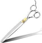 Gimars 8 Inch Sharp 26 Teeth Professional Dog Grooming Scissors Heavy Duty 440C Stainless Steel Ergonomic Pet Grooming Scissor for Dogs, Cats and Other Animals