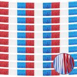 10 Pack 10 Feet 4th of July Foil Fringe Garland 4th of July Parade Float Fringe Metallic Streamers Tinsel Fringe Banner for America Patriotic Party Memorial Day Independence Day Labor Day Decoration