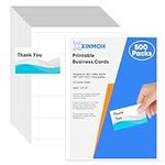 XXINMOH Business Cards 500 Printable Business Cards, 3.5" x 2" Business Card Paper Compatible with Laser & Inkjet Printer, Double-sided Printing, Heavyweight, Matte White Paper, (10 Cards/Sheet)