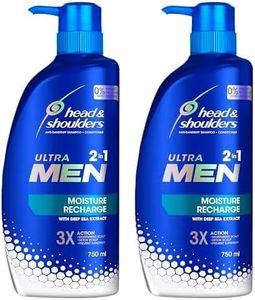 Head and Shoulders Ultra Men 2-In-1 Moisture Recharge Anti-Dandruff Shampoo and Conditioner 750 ml (Pack of 2)