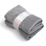 Cottoneclat Luxury Bath Towel Set of 2, 100% Organic Turkish Cotton, Premium Zero Twist Yarn, Ultimate Softness and Absorbency, UltimateTouch Sensual, 70x140cm, Light Grey