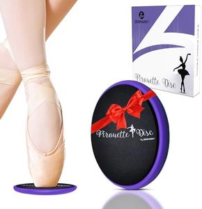 Ballet Pirouette Disc for Dancers - Portable Turn Disc for Dancing on Releve, Gymnastics and Ice Skaters - for Better Pirouette Technique, Releve, Turns and Dance Spinning (Purple with box)