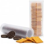 Stay Fresh Cracker Container Set of 2 – Kitchen Discovery – Round and Square Sizes for No-Crush Saltine, Cracker, and Cookie Storage – Retains Just-Opened Crispness and Flavor