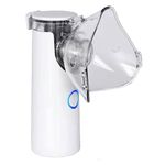 AccuTrust Portable Mesh Nebulizer, One-Button Operation, Silent Operation, High Nebulization Rate, Medical Grade Materials, USB Rechargeable, White