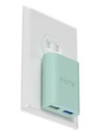 iHome AC Pro 3.4 Amp 2-Port USB Wall Charger, Flat Foldable Plug for iPhone 12/12 Pro/12 Pro Max/ 11/11 Pro/11 Pro Max/Xs,/Xs Max/XR/X/8/Airpods, iPad, Samsung Galaxy Android & More, Pastel Green