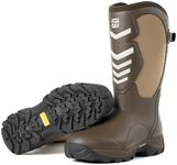 WOVENPAK Rubber Boots for Men, Hunting Boots 6mm Neoprene Insulated Mud Boot for Men with Steel Shank, Mens Rubber Boot Waterproof Boot, Anti Slip Work Boots Outdoor Mud Boots, Size 6