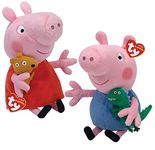 Ty Peppa Pig & George Pig 10 Inch Multipack - Beanie Baby Soft Plush Toys - Collectible Cuddly Stuffed Teddy Bears