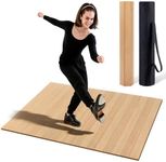 Bamboo Tap Board for Tap Dancing - Portable Tap Dance Floor With Storage Bag - 47.8"X38.5"X0.3" Large Foldable Mat For Dancers Home Studio Outdoor Party Performance School Practice - for Tap Shoes