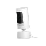 Ring Outdoor Camera Plug-In (Stick Up Cam) + Pan-Tilt Mount (Power adapter & camera included) | Security Camera with 1080p HD Video, Two-Way Talk, Works with Alexa | 30-day free trial of Ring Protect