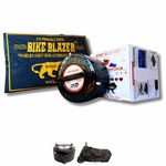 BIKEBLAZER Semi-Automatic Full Body Bike Cover | Universal Size Compatible for All Motorcycles | Heavy Duty Device | Water Resistant | UV Safe | 100% Dust Proof | Anti-Theft & Scratch Proof Cover BMK