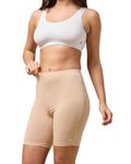 URBAN ADVENTURE High Coverage Premium Cotton Spandex Mid Waist Elastane Stretch Shorties - Gym -Cycling Shorts/Tights for Women (in, Alpha, L, Regular, Light Skin)