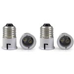 M2 Look E27 To B22 Bulb Convertor Holder Lamp Base Socket Screw To Light Bulb Adapter Converter For Metal Ed Halogen|Cfl Led Halogen|Lamp Base Adapter (Pack Of 4), White