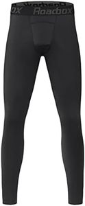Roadbox 1 or 2 Pack Boys Compression Pants Youth Quick Dry Spandex Tights Leggings for Running Football Basketball Black