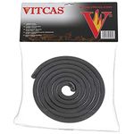 VITCAS 2m Black Stove Fire Rope - Promotes Efficiency – Heat Resistant - Easy To Use - Jointing Flue Systems - Seal Stove Panels - Resistant to 550 degree Celsius