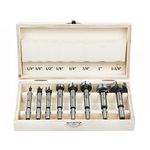 HPHOPE Forstner Bit Set 8Pcs - Forstner Bits for Wood, Wood Drilling with Storage Case