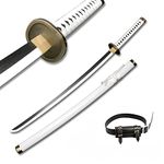 FUORU One Piece Anime Swords, Handmade Katana Samurai Bamboo Sword Anime Original Texture Sword 41” With Belt For Cosplay Halloween, Christmas Children's Adult Gifts, Wado Ichimonji