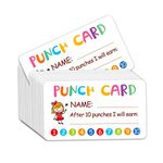 Punch Card, 100pcs Reward Incentive Card for Teacher, Behavior Chart for Kids, Homeschool Classroom Supplies for Motivation