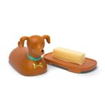 BigMouth Inc BMNY-0036 Ceramic Dog Butter Dish, Brown