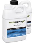 EcoPoxy UVPoxy Table Top Coating & Art Epoxy Resin Kit - 1L / 33.81 FL Oz: Fast-Curing, UV/Yellowing Resistant, Water-Clear, Bio-Based Resin | Self-Leveling, High-Gloss Epoxy for Table Tops & Arts