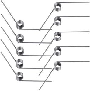 Qrity 10 Piezas Muelles de Torsión, Resortes de Torsión Mecánicos de Acero Inoxidable, Diámetro del Alambre 0,5mm, OD 4,5mm, Ángulo 120°
