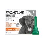 FRONTLINE Plus Flea & Tick Treatment for Small Dogs (2-10 kg) - 6 Pipettes