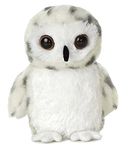 Aurora Snowy Owl Mini Flopsie Plush Stuffed Animal 8"