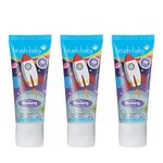 Brush-Baby Blueberry Toothpaste for Kids 3+ Years (Pack of 3 x 50ml Tubes)