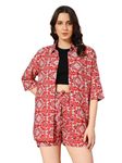 KZULLY | Co-Ord Set with Two-Piece Dress, Top, Shorts | Casual Co-Ordination | Full Pair Set | Fancy Full Pair Set | Long Sleeve Shirt and Shorts | Co-ord Sets for Women