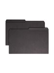 Smead Reversible File Folder, 1/2-Cut Printed Tab, Legal Size, Black, 100 per Box (15364)