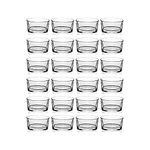 Set of 24 Clear Glass Tealight Candle Holders, 4.5cm x 2.5cm with Luxurious Look