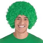 Amscan Curly Party Wig Costume, Gre