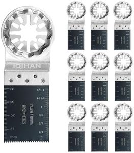 Starlock Multitool Blades, Oscillating Saw Blades, Starlock Multitool Bi-Metal Tool Blades for Wood Metal Plastics Compatible with Bosch, Fein, Makita, Hitachi (10 PCS)