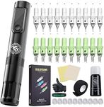 Dragonhawk X4 Tattoo Pen Kit Wireless Tattoo Machine Gun Tattoo Cartridges Needles Black Tattoo Ink Supplies TZ-025