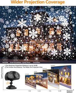 MOSSNDAR Christmas Snowflake Projector – LED Holiday Light Display