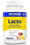 Enzymedica Lacto, Digestive Enzymes for Complete Dairy Digestion, Offers Fast-Acting Gas & Bloating Relief, Standard Packaging, 30 Count