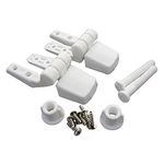 LASCO 14-1039 White Plastic Toilet Seat Hinge with Bolts and Nuts, Top Tightening, Fits Bemis Brand