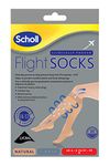 Scholl Flight Socks - Clinically Proven Compression Socks for Flight Travel - Help Prevent Swollen Ankles and Deep Vein Thrombosis (DVT) - Sheer - Size 4-6, 1 Pair