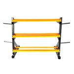 Protoner Blend 2 in 1 Dumbbell and Plates Rack (Black, Yellow, 500 Kgs Capacity)