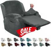 MAXIJIN Velvet 4 Piece Recliner Cov