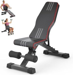 OUNUO Adjustable Weight Bench Foldable, Fitness Workout Bench Weight Lifting Sit-up Multi-use Exercise Bench Flat Incline Decline Bench Press for Home Gym Training