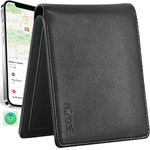 Wallet for Men Upgrade Replacement for AirTag Wallet Built-in Find My Real Time Tracker, RFID Blocking Classic Leather Bifold Stylish Mens Wallet with ID Window 6 Credit Card Holder Coin Pocket,